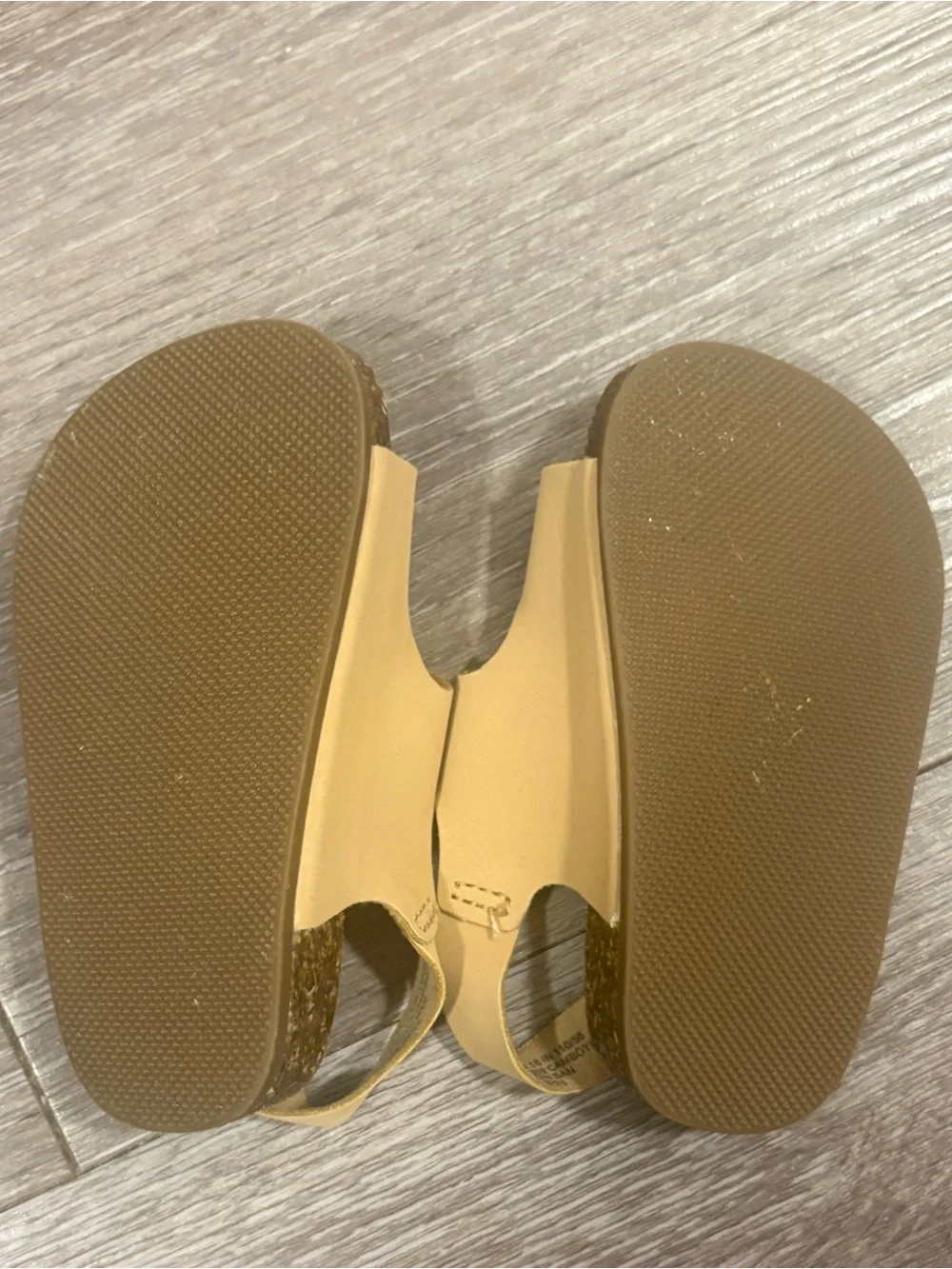 Old Navy Kids Beige Double-Buckle Sandals